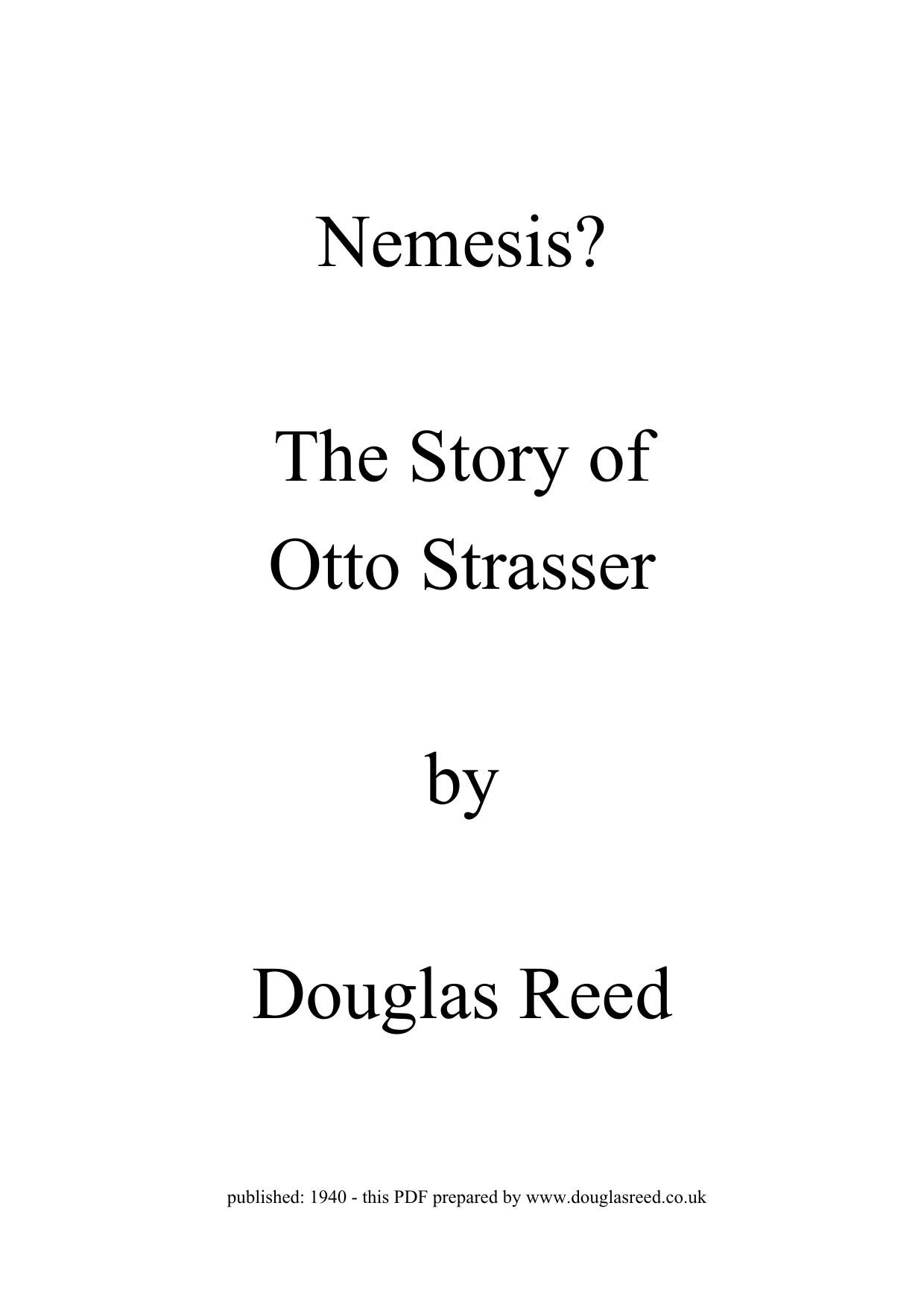 Nemesis by Douglas Reed