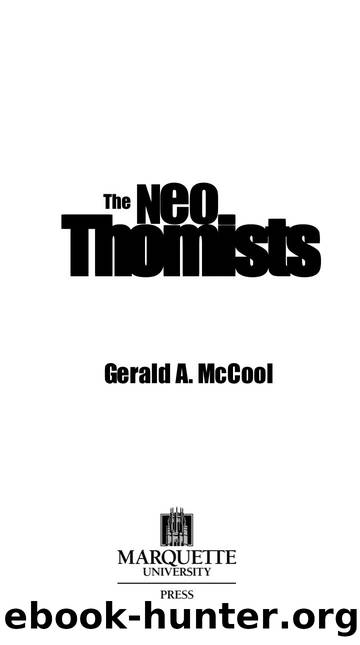 Neo-Thomists by Gerald McCool