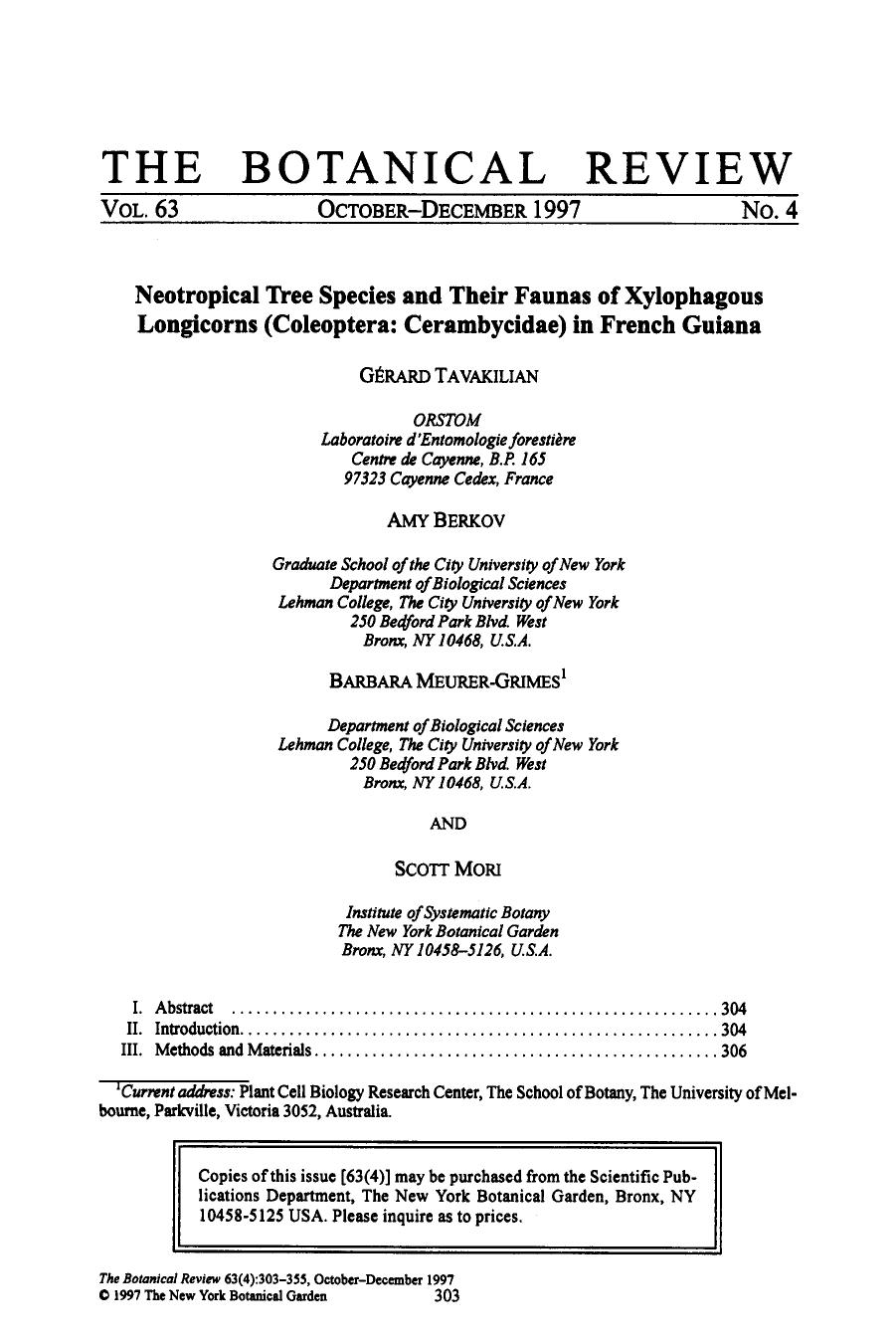 Neotropical tree species and their faunas of xylophagous longicorns (Coleoptera: Cerambycidae) in French Guiana by Unknown