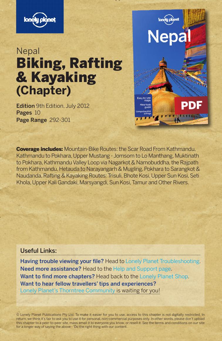 Nepal 9 - Biking, Rafting & Kayaking (Chapter) by Lonely Planet