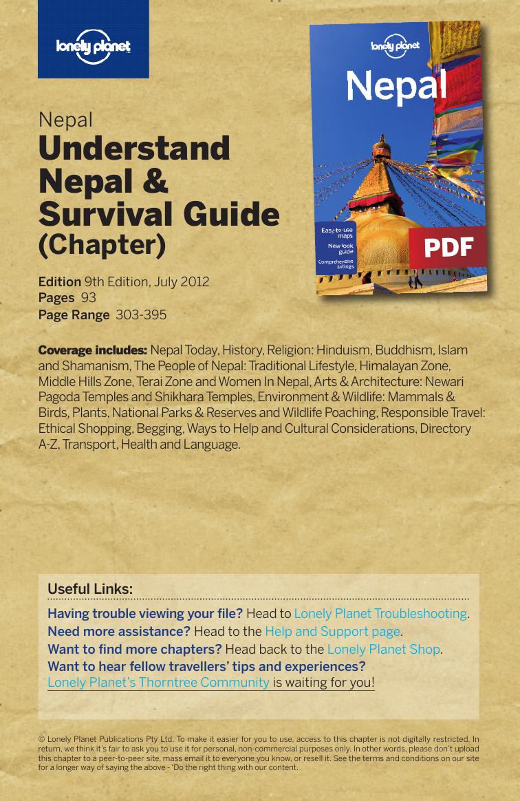 Nepal 9 - Understand Nepal & Survival guide (Chapter) by Lonely Planet
