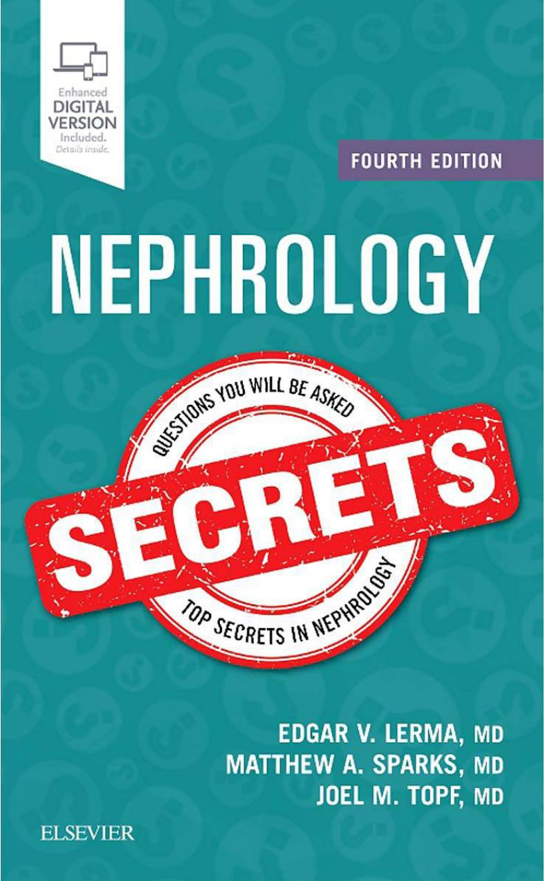 Nephrology secrets by Edgar V. Lerma Matthew A. Sparks Joel Topf (editors)