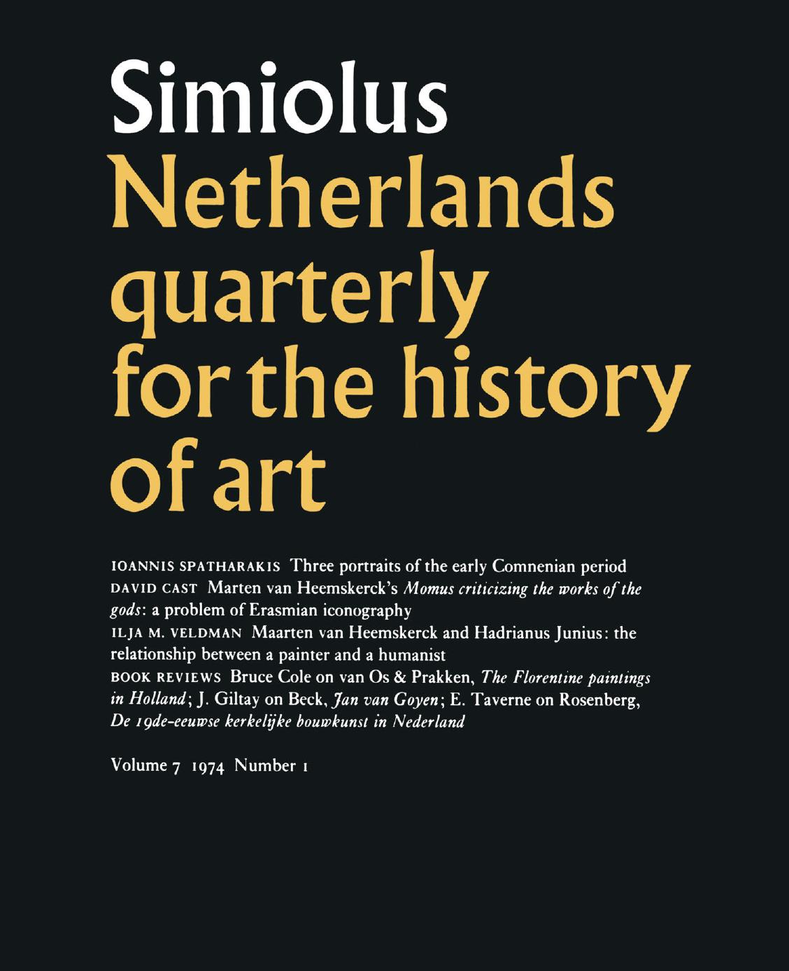 Netherlands quarterly for the history of art by Simiolus (auth.)