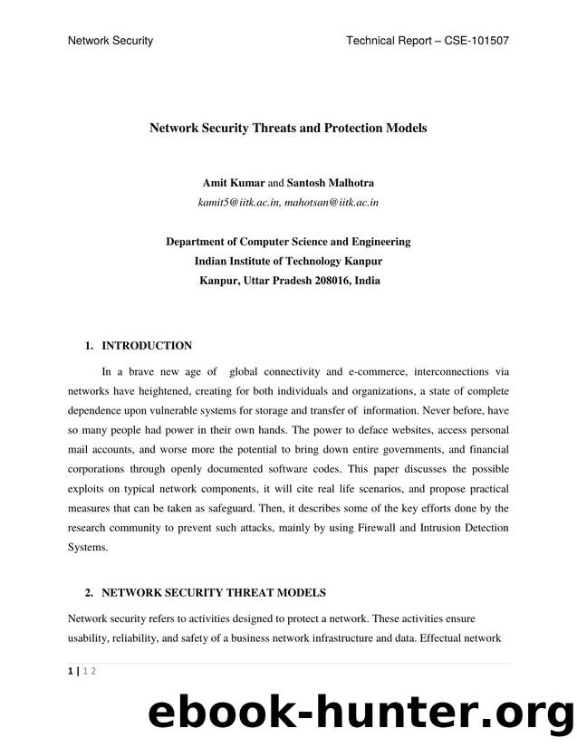 Network Security Threats and Protection Models by Your User Name