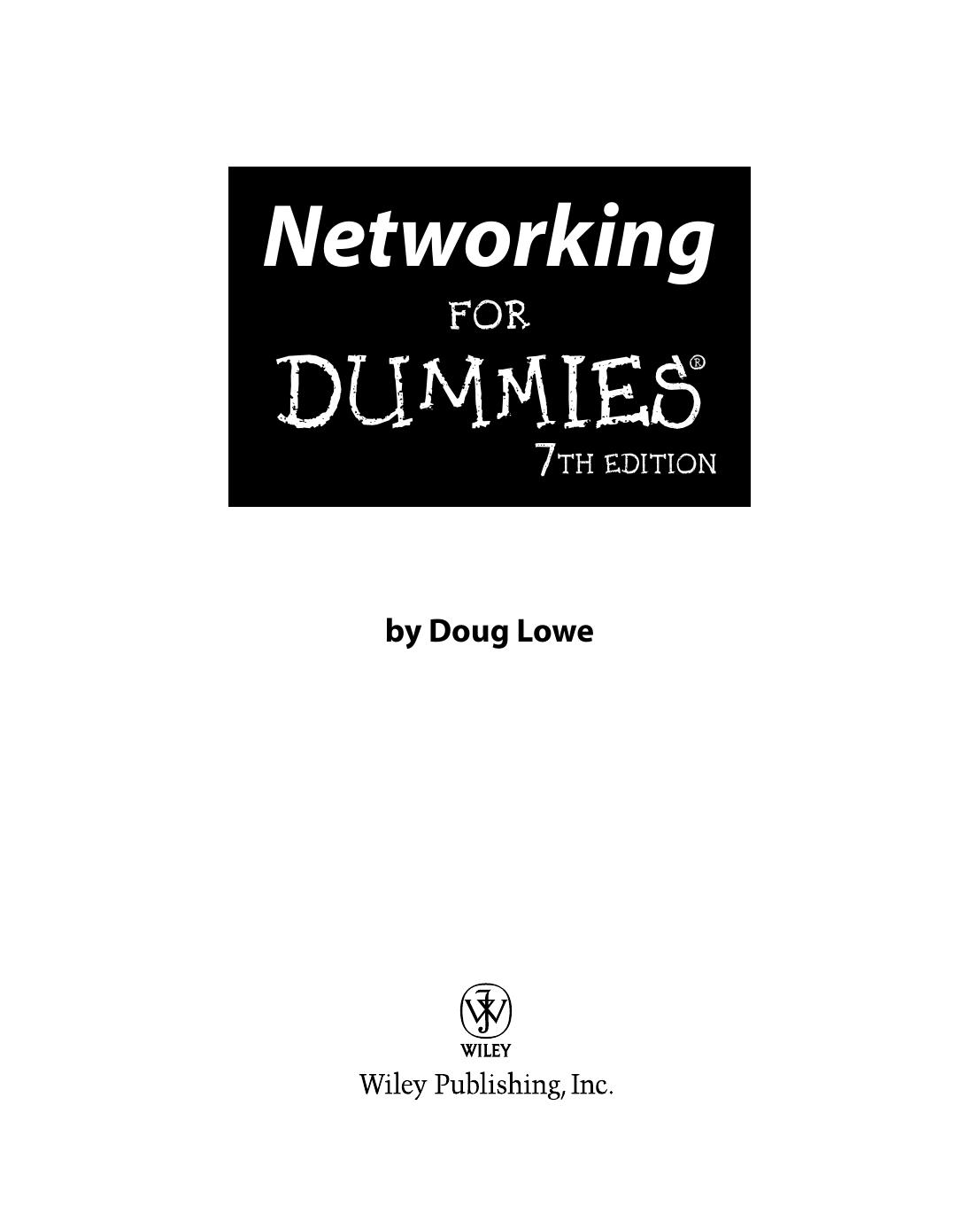 Networking for DUMmIES 7th by Unknown