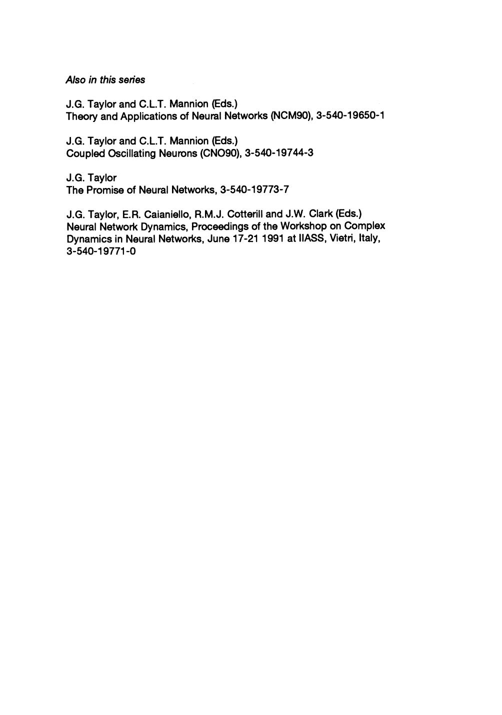Neural Network Applications: Proceedings of the Second British Neural Network Society Meeting (NCM91), London, October 1991 by Norman L. Biggs (auth.) J. G. Taylor BA BSc MA PhD FlnstP (eds.)