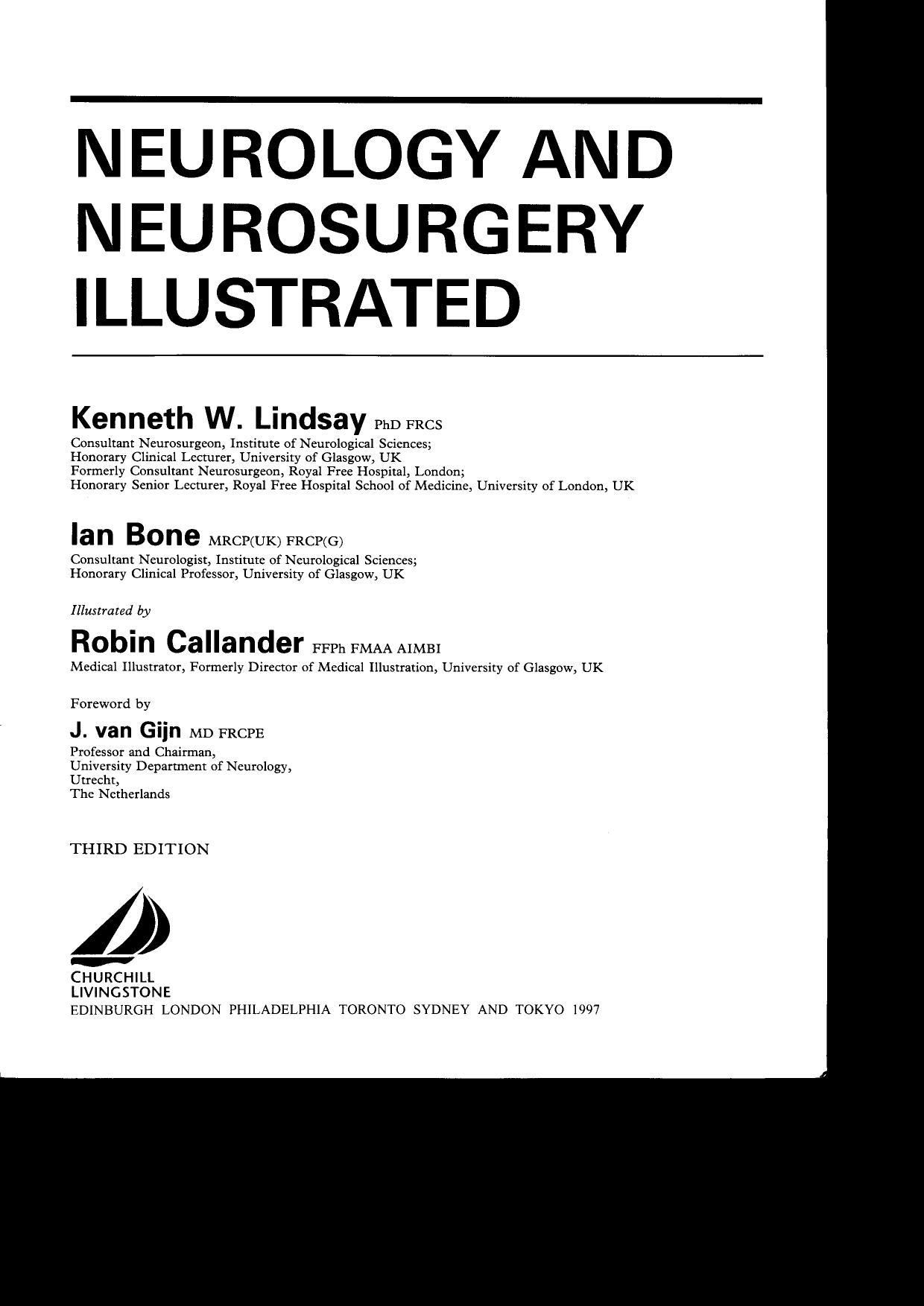 Neurology and Neurosurgery Illustrated 3rd ed by K. Lindsay et al WW