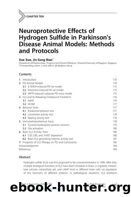 Neuroprotective Effects of Hydrogen Sulfide in Parkinson's Disease Animal Models: Methods and Protocols by Xue Xue & Jin-Song Bian