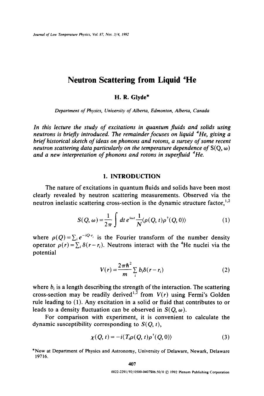 Neutron scattering from liquid <Superscript>4 <Superscript>He by Unknown