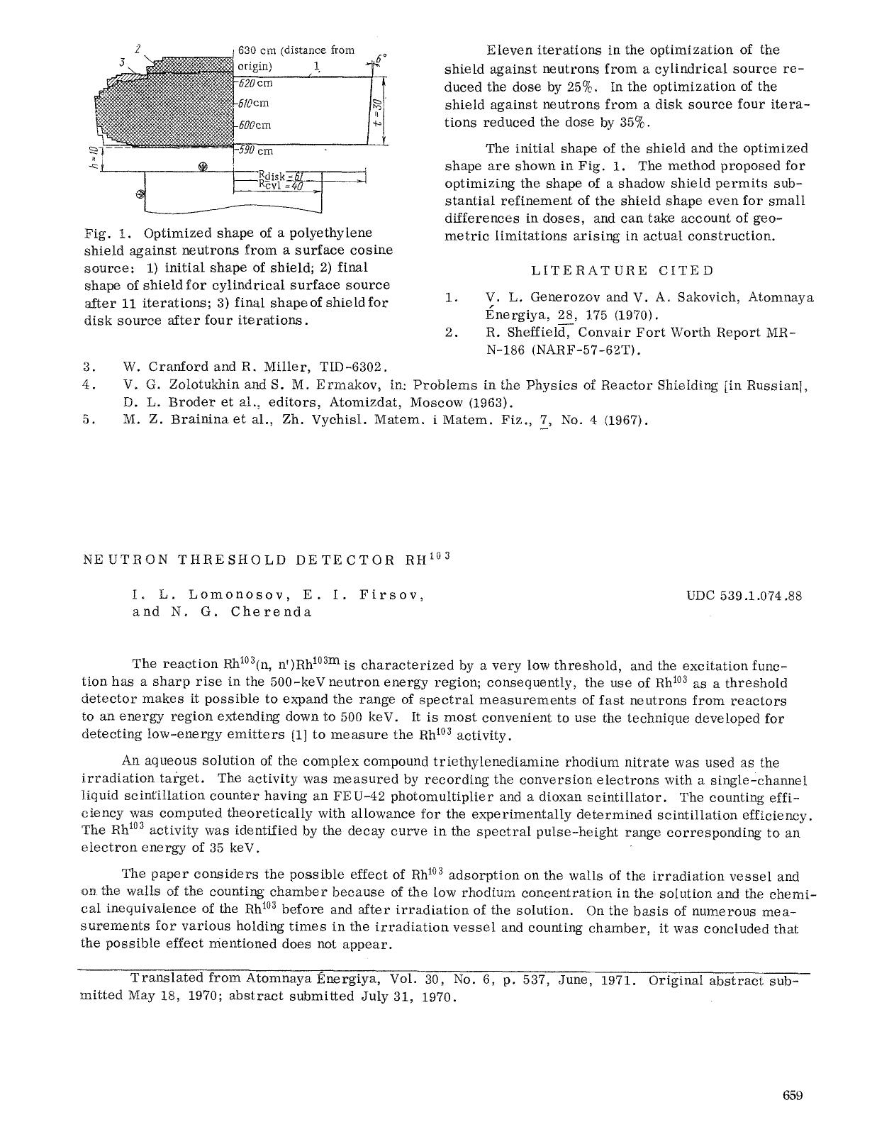 Neutron threshold detector RH <Superscript>103 <Superscript> by Unknown