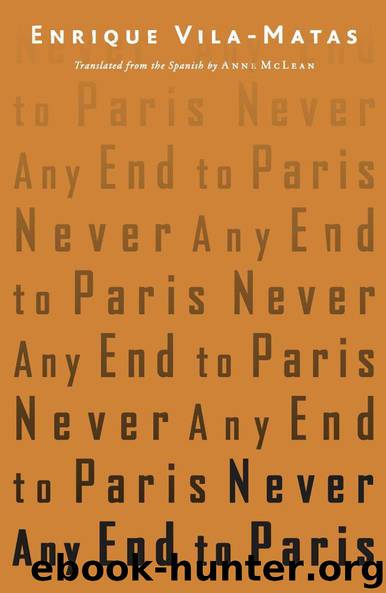 Never Any End to Paris by Vila-Matas Enrique