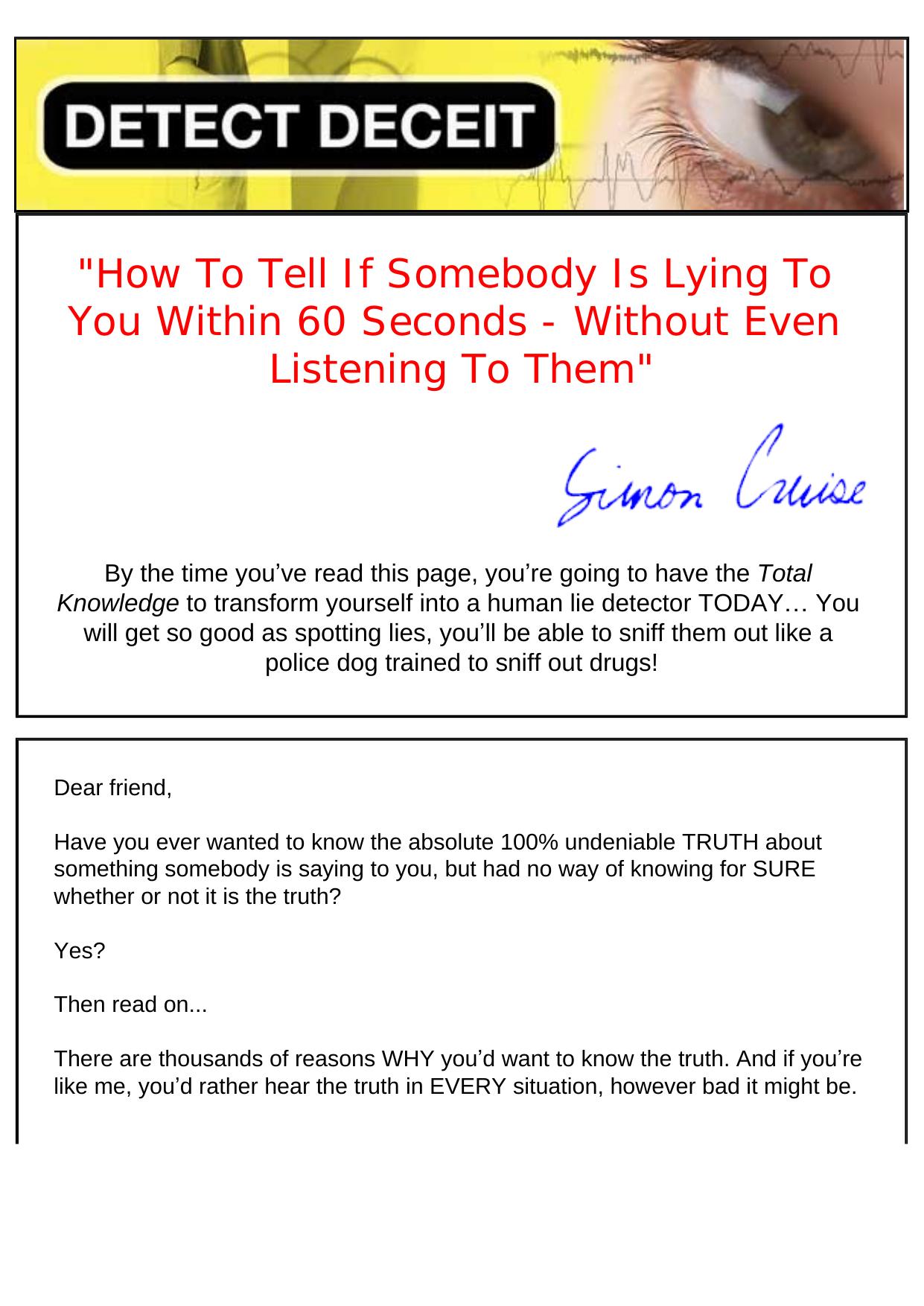 Never Be Lied To Again! by Best of Kuszter's Collection