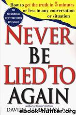 Never Be Lied to Again by David J. Lieberman