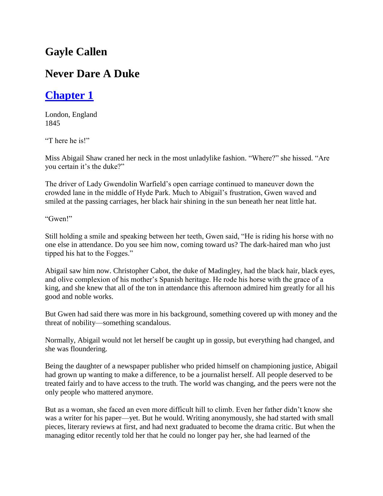 Never Dare a Duke by Kim Oke