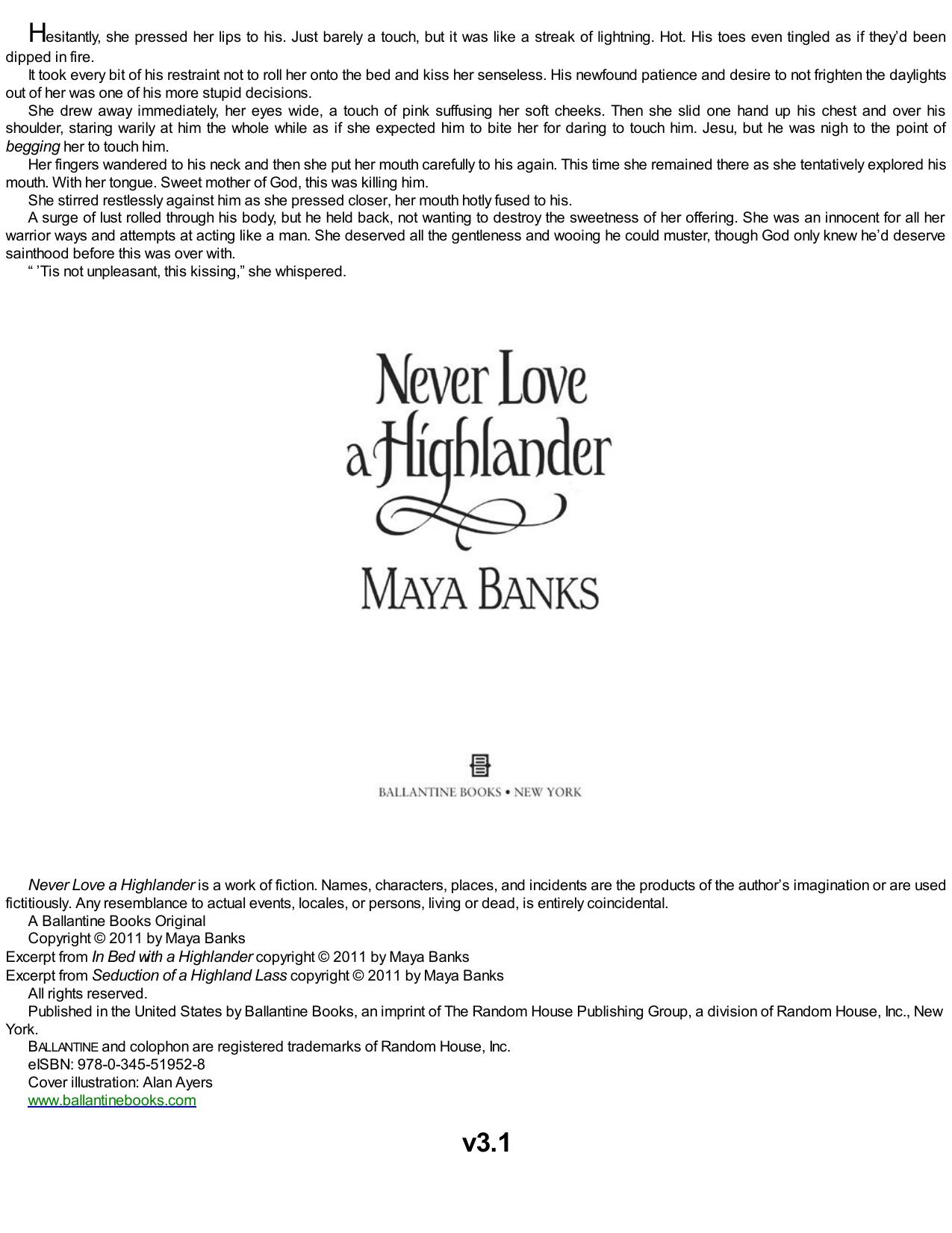 Never Love a Highlander by Banks Maya