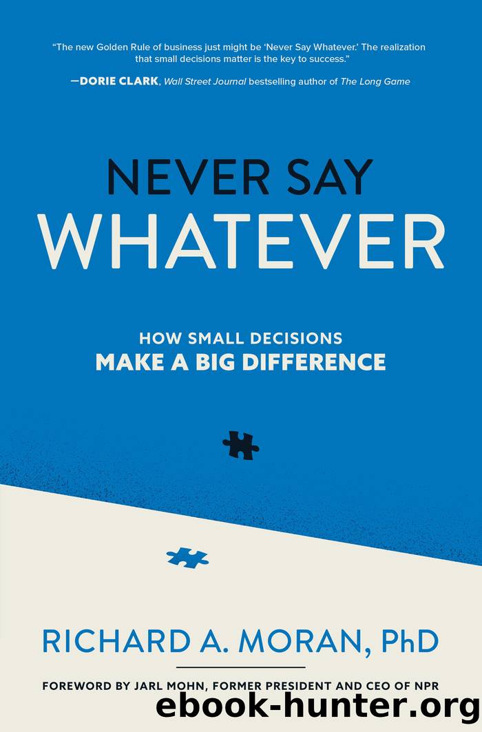 Never Say Whatever by Richard A. Moran