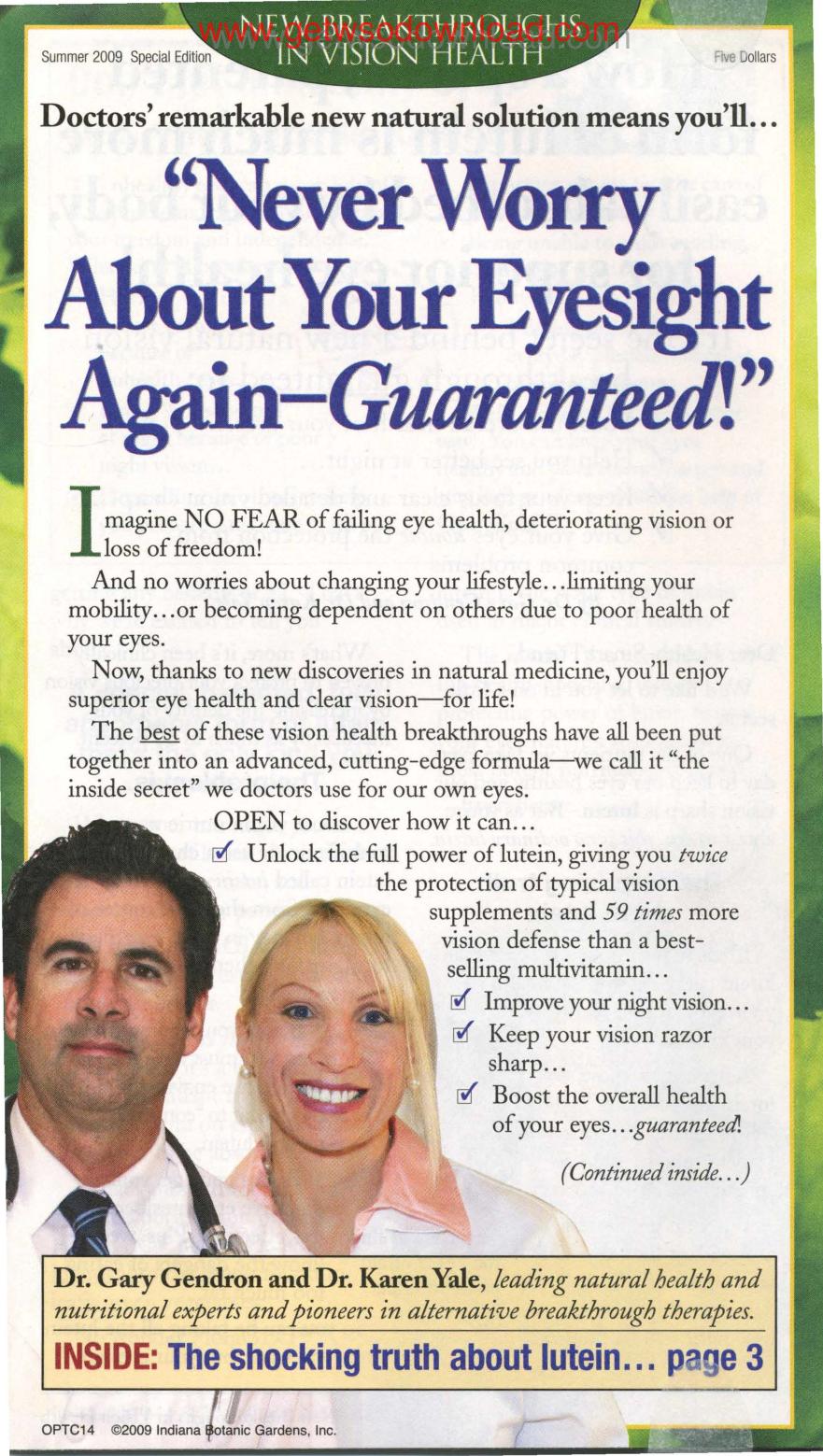 Never Worry About Your Eyesight Again by Unknown