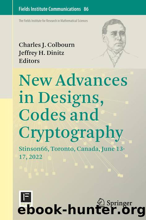 New Advances in Designs, Codes and Cryptography by Unknown