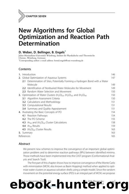 New Algorithms for Global Optimization and Reaction Path Determination by D. Weber & D. Bellinger & B. Engels