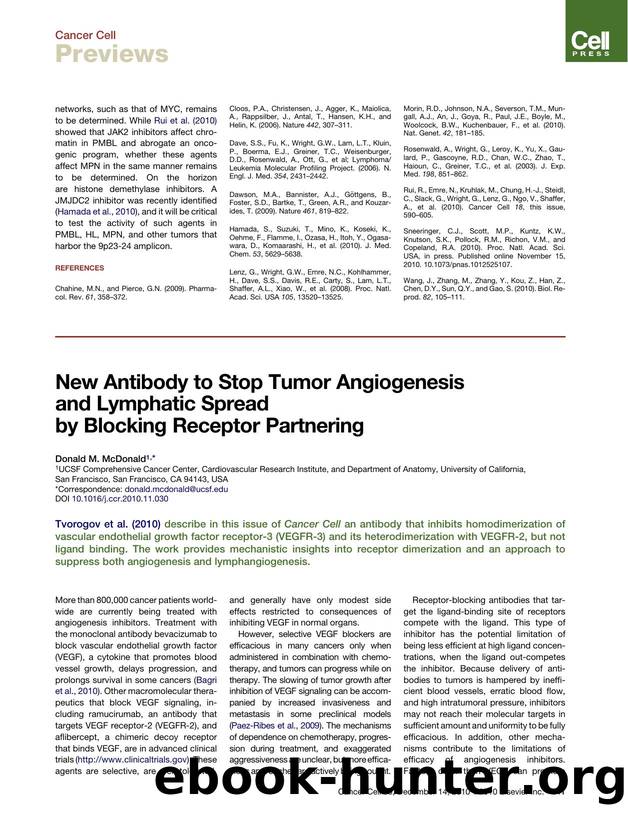 New Antibody to Stop Tumor Angiogenesis and Lymphatic Spread by Blocking Receptor Partnering by Donald M. McDonald