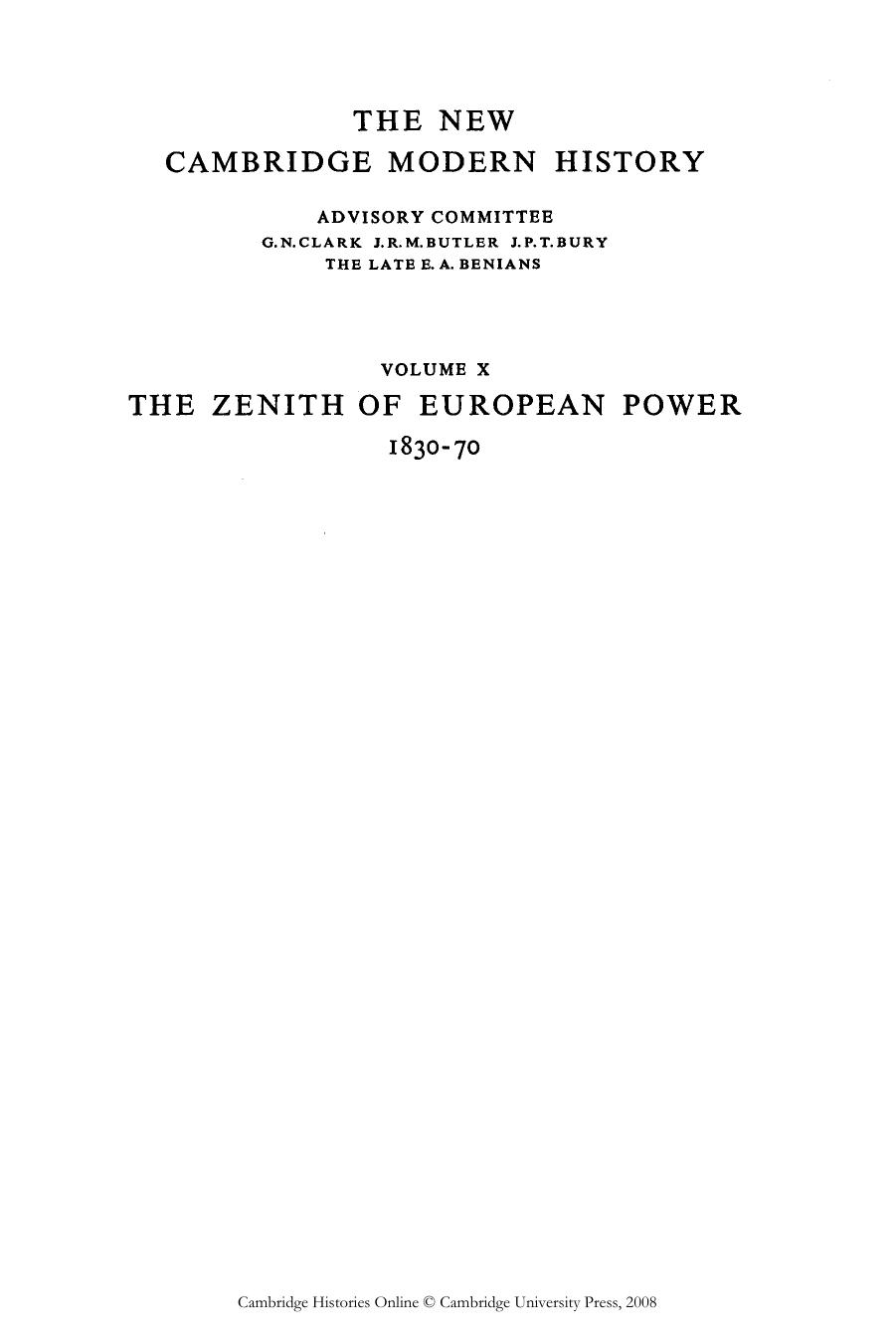 New Cambridge Modern History 10 by Unknown