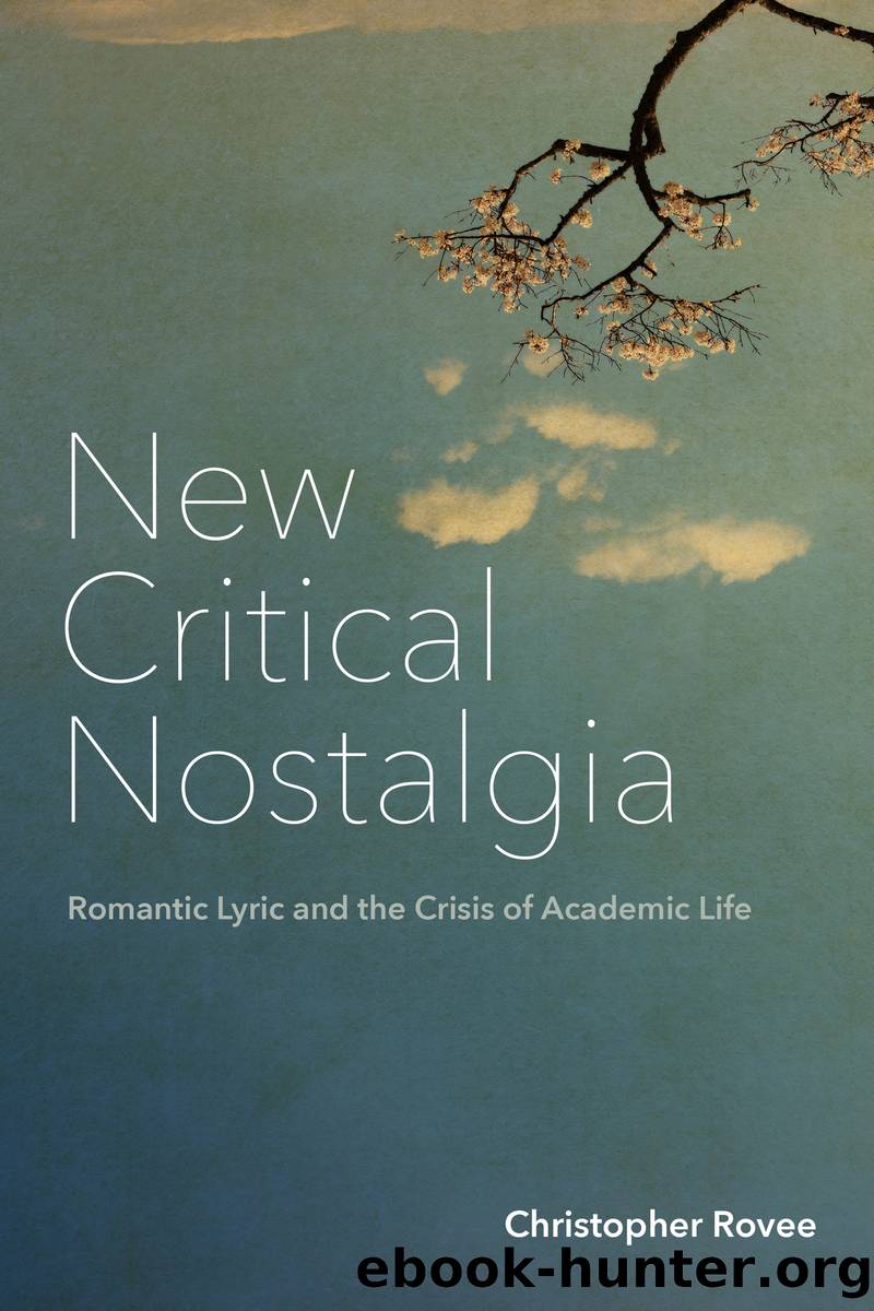 New Critical Nostalgia by Christopher Rovee;