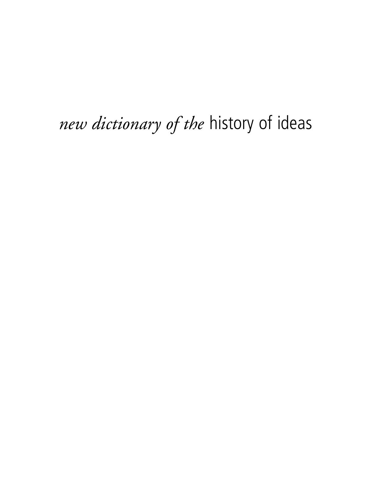 New Dictionary Of The History Of Ideas [Volume 5 by Physics To Syncretism]