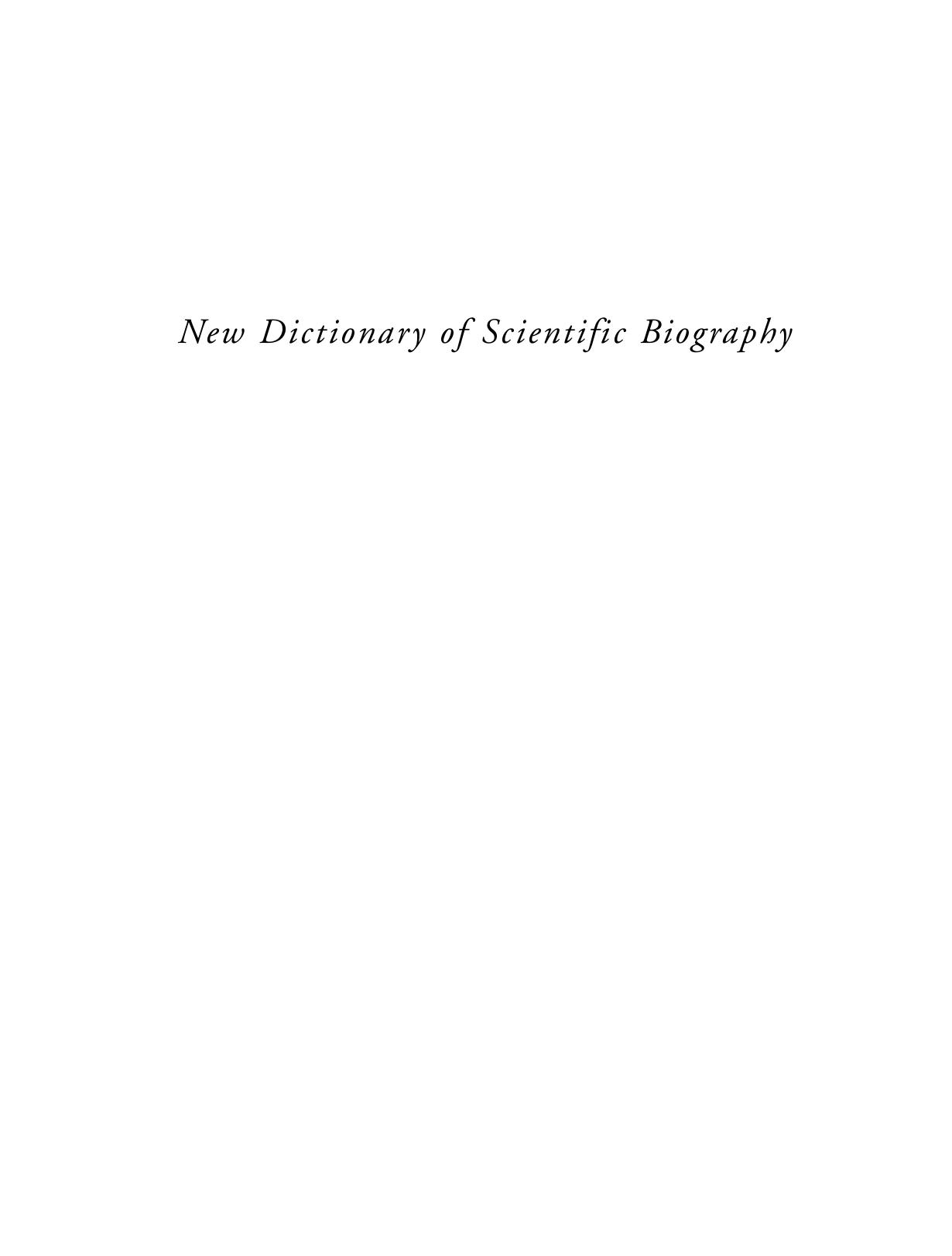New Dictionary of Scientific Biography Vol 5 by Unknown