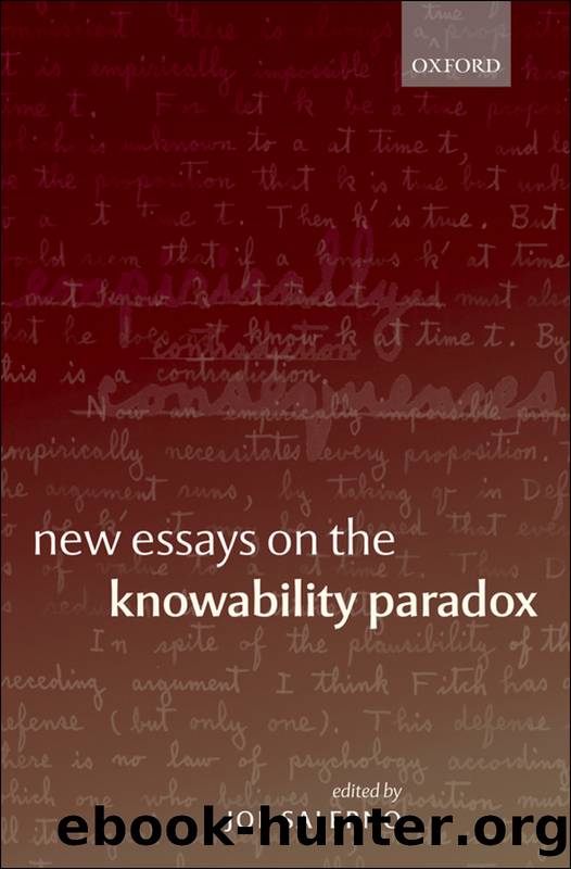 New Essays on the Knowability Paradox by Salerno Joe;