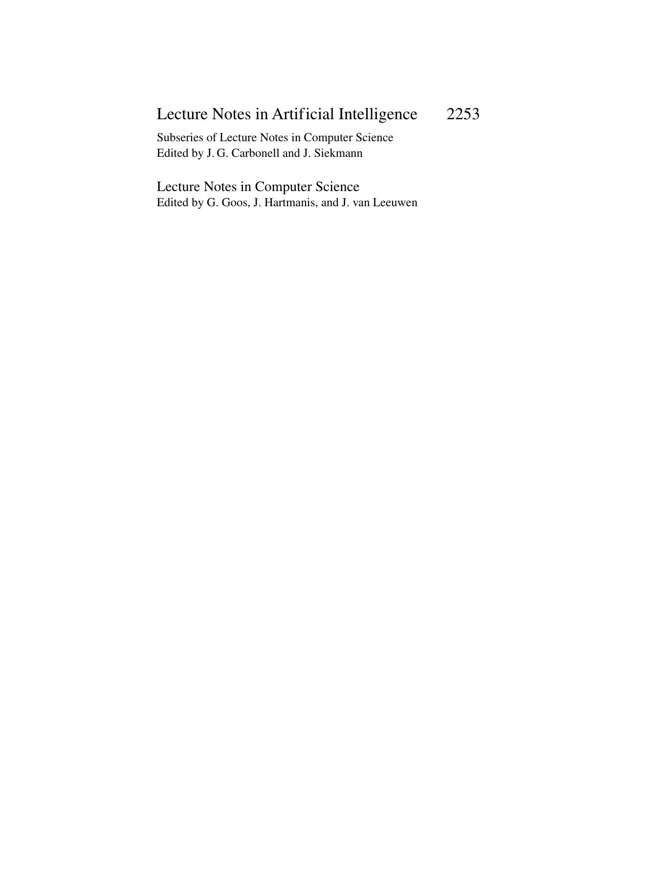 New Frontiers in Artificial Intelligence: Joint JSAI 2001 Workshop Post-Proceedings by unknow