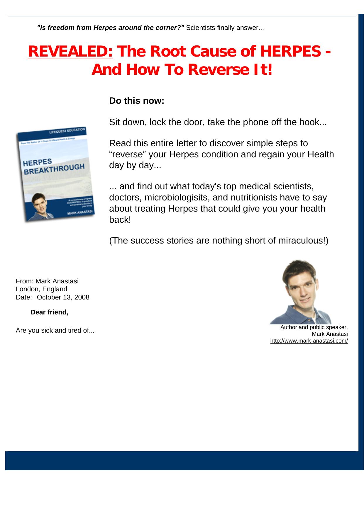 New Herpes Breakthrough Ebook. by Best of Kuszter's Collection