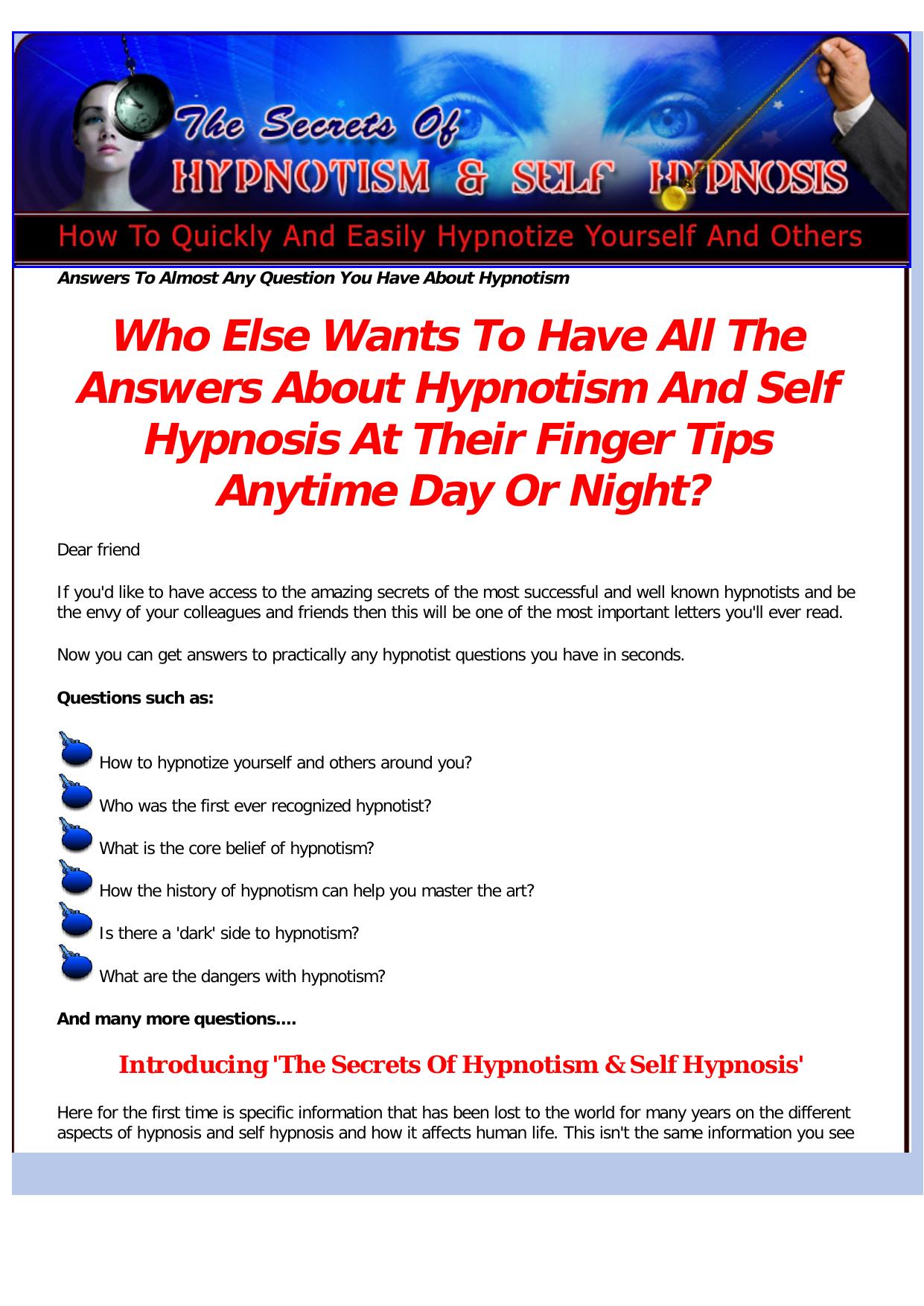 New Hypnotic Secrets. by Best of Kuszter's Collection