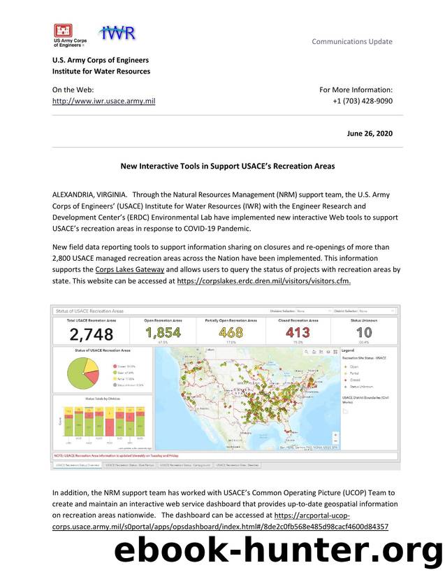 New Interactive Tools in Support USACEâs Recreation Areas by Kelly Barnes