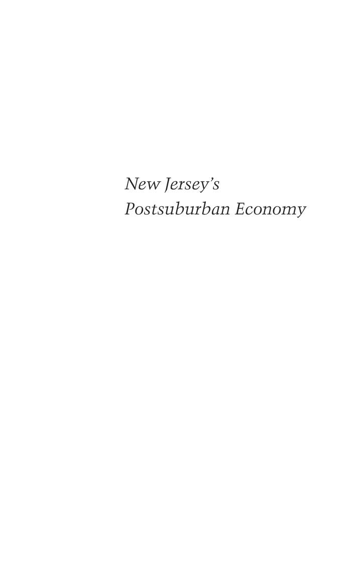 New Jersey's Postsuburban Economy by James W. Hughes; Joseph Seneca