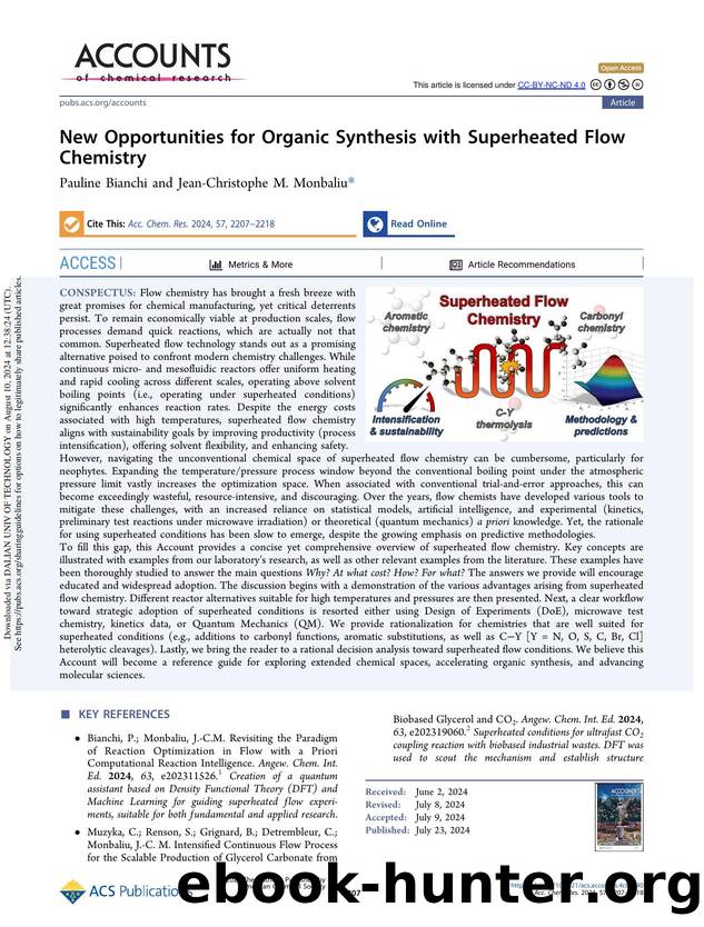 New Opportunities for Organic Synthesis with Superheated Flow Chemistry by Pauline Bianchi & Jean-Christophe M. Monbaliu