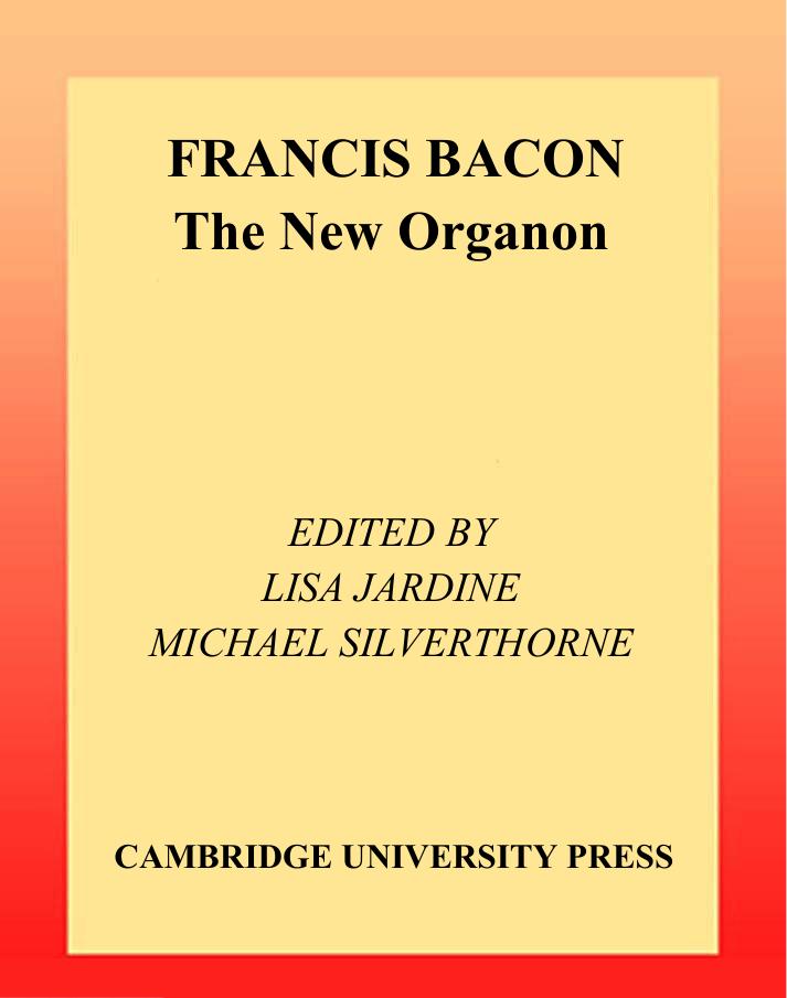 New Organon (Cambridge Texts in the History of Philosophy) by Francis Bacon