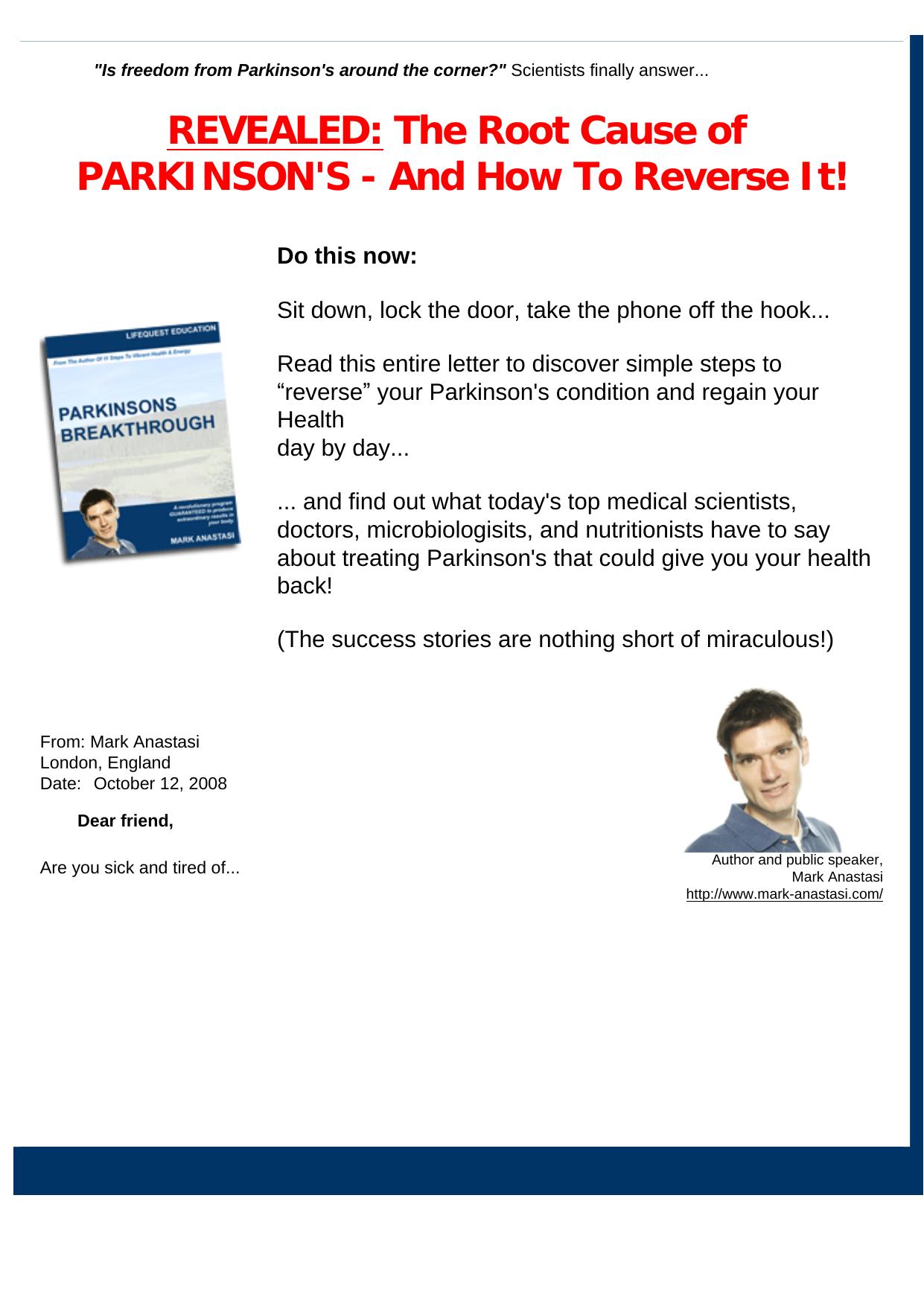 New Parkinsons Breakthrough. by Best of Kuszter's Collection