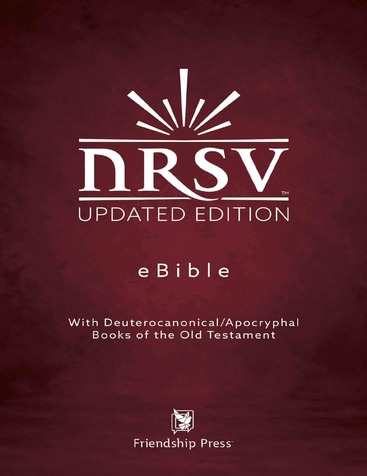 New Revised Standard Version Updated Edition with Deuterocanonical and Apocryphal Books of the Old Testament by National Council of Churches USA