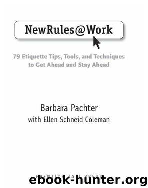 New Rules @ Work by Barbara Pachter