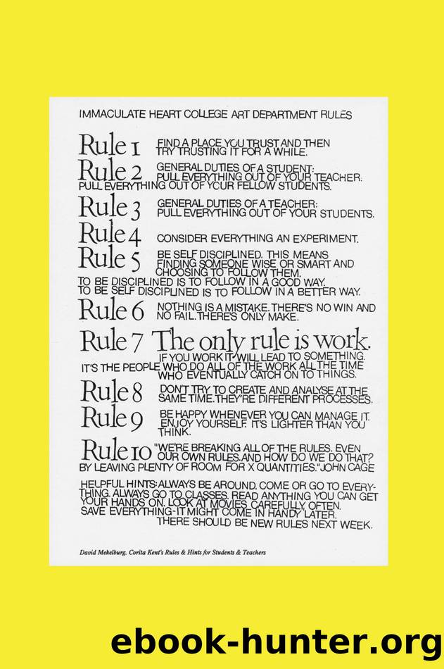 New Rules Next Week by Corita Art Center
