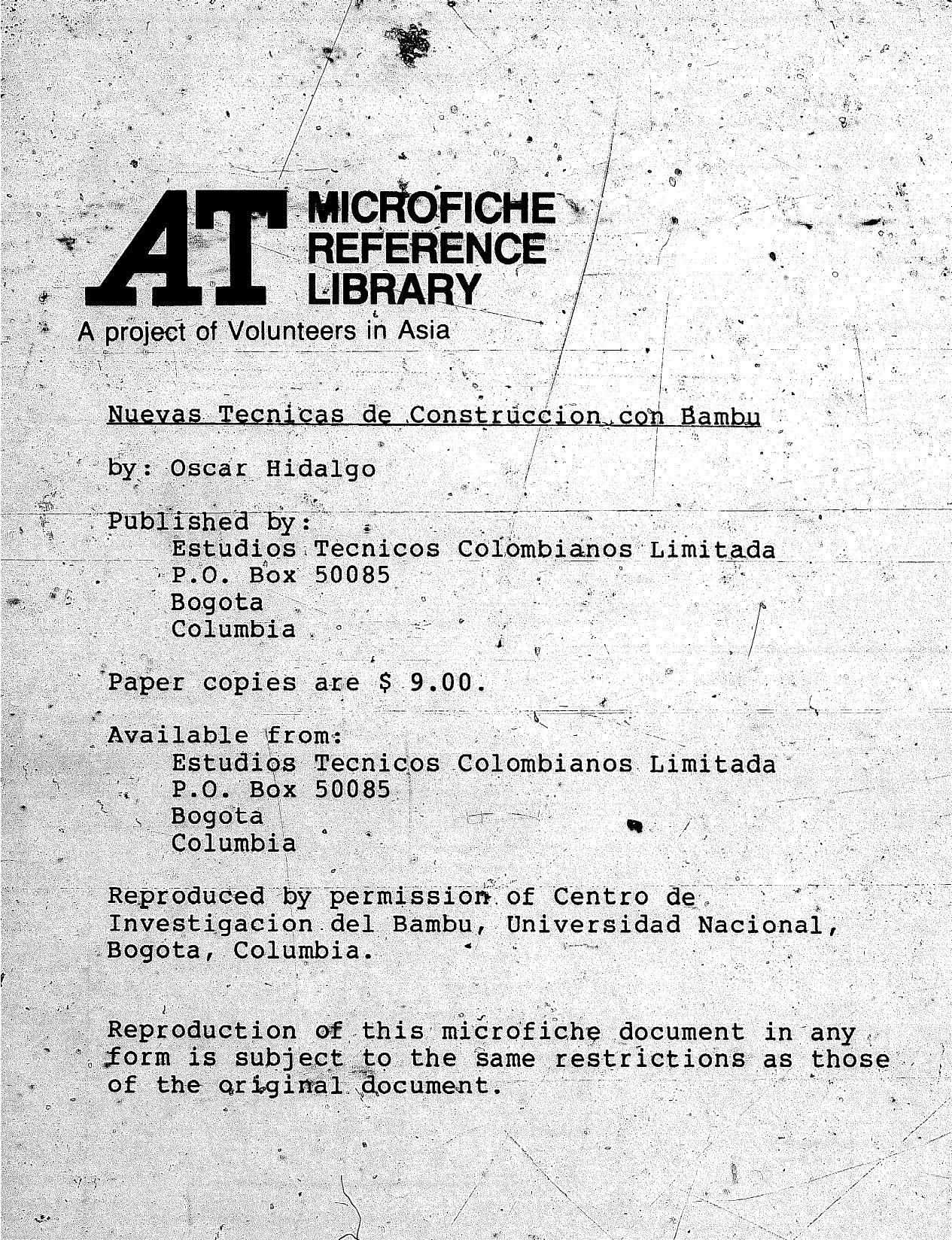 New Tech in Bamboo Construction (Spanish) by Unknown