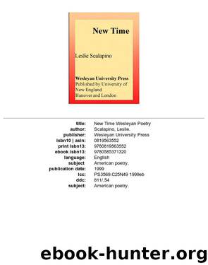 New Time by Leslie Scalapino