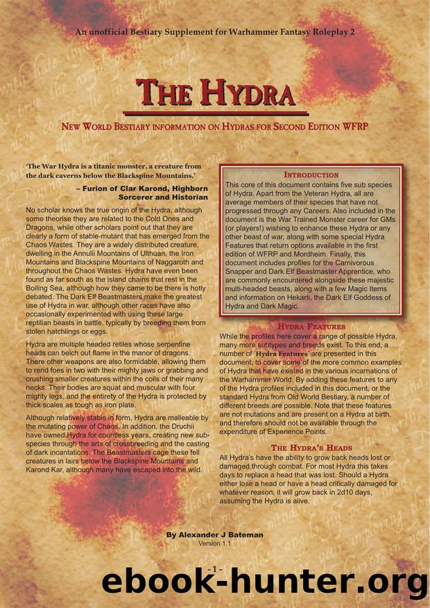 New World Bestiary by Hydra 1-1