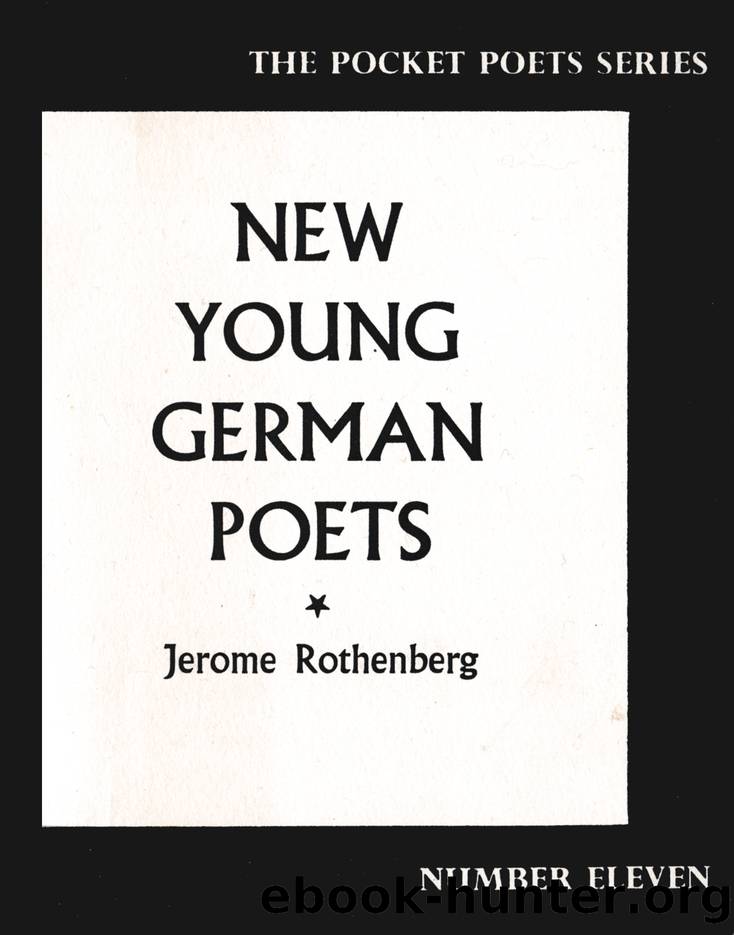 New Young German Poets by Jerome Rothenberg