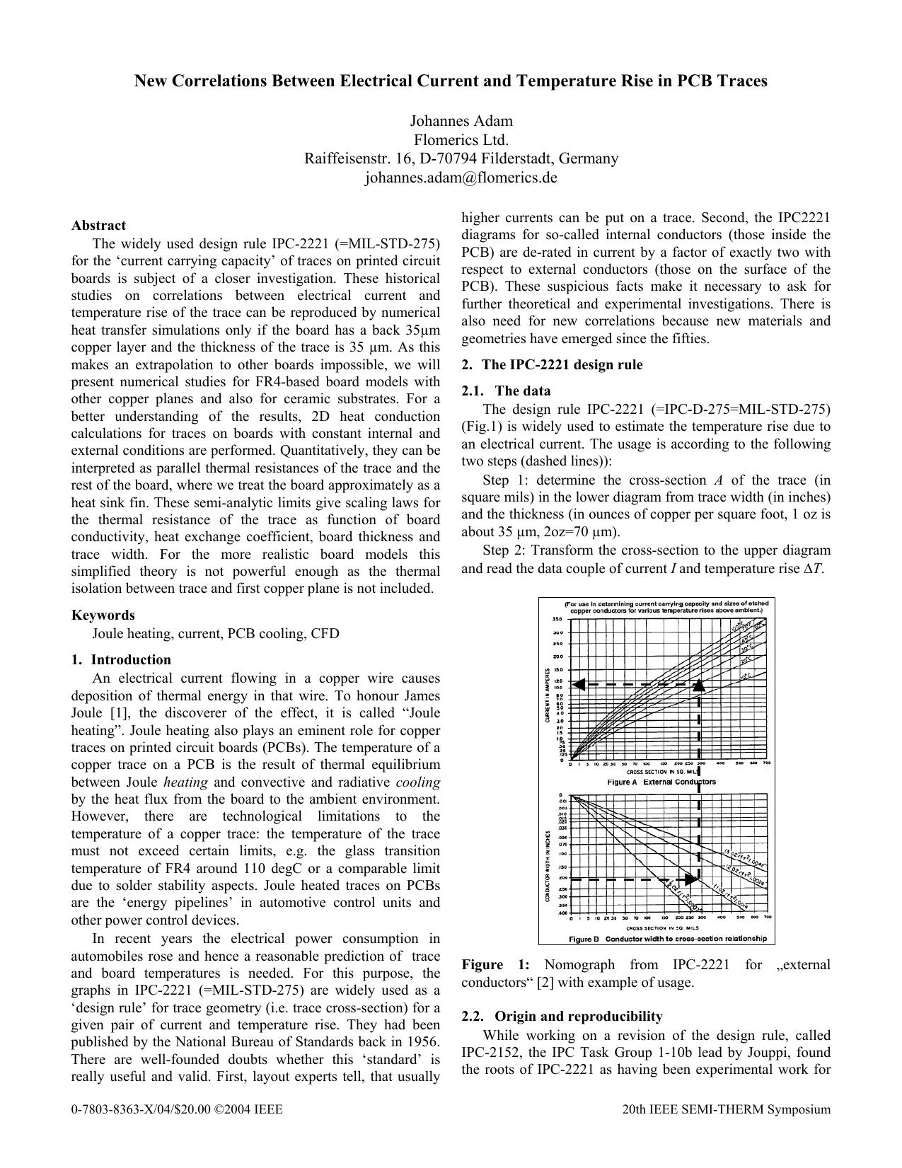 New correlations between electrical current and temperature rise in PCB traces by Adam J
