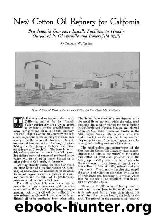 New cotton oil refinery for California by Unknown