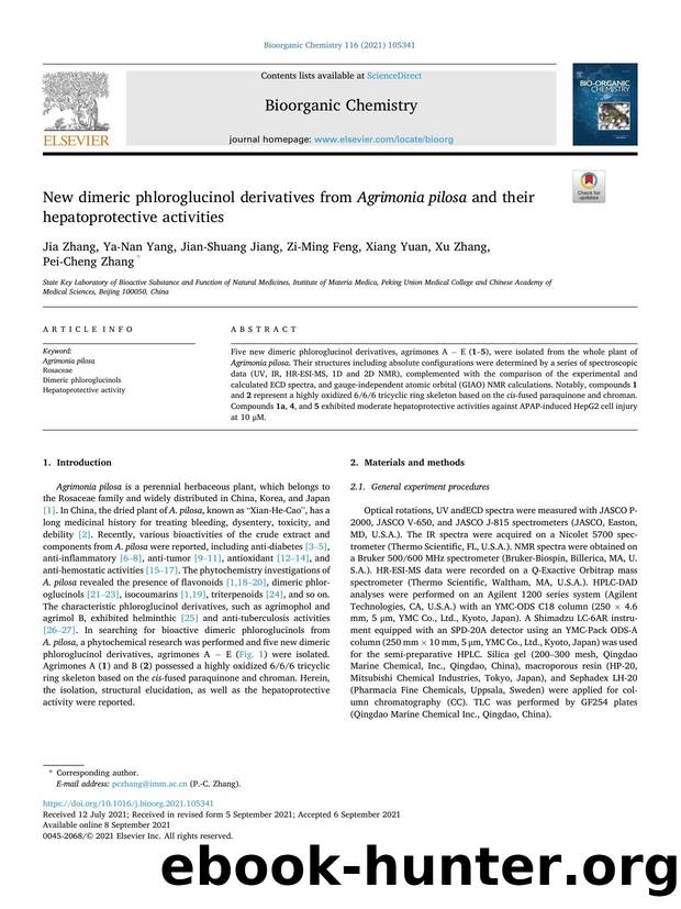 New dimeric phloroglucinol derivatives from Agrimonia pilosa and their hepatoprotective activities by Jia Zhang & Ya-Nan Yang & Jian-Shuang Jiang & Zi-Ming Feng & Xiang Yuan & Xu Zhang & Pei-Cheng Zhang
