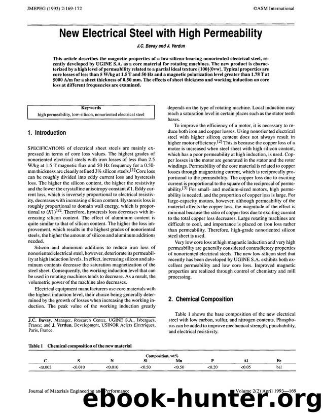 New electrical steel with high permeability by Unknown