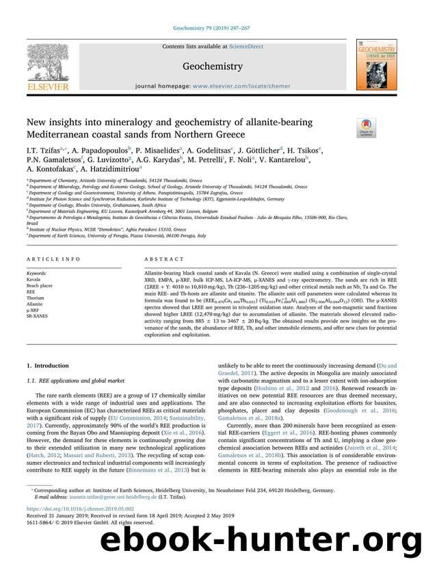 New insights into mineralogy and geochemistry of allanite-bearing Mediterranean coastal sands from Northern Greece by unknow