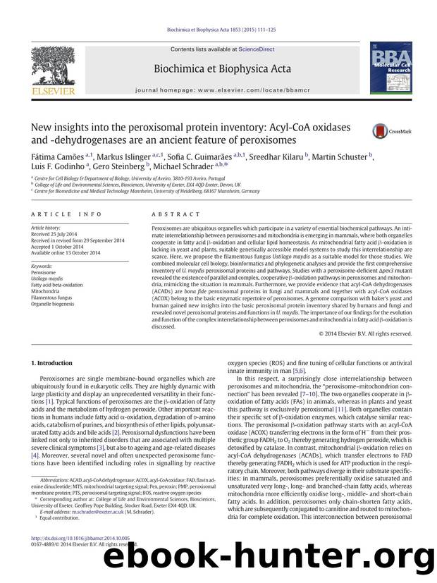 New insights into the peroxisomal protein inventory: Acyl-CoA oxidases and -dehydrogenases are an ancient feature of peroxisomes by unknow